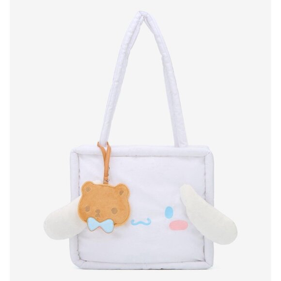Her Universe Handbags - Her Universe Cinnamoroll Face Plush Tote Bag NEW